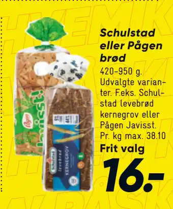 Bilka Schulstad eller Pågen brød tilbud