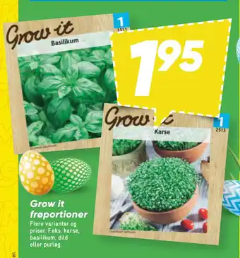 Bilka Grow it frøportioner tilbud