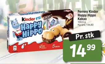 Fakta Tyskland Ferrero Kinder Happy Hippo Kakao tilbud