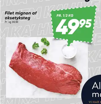 Bilka Filet mignon af oksetyksteg tilbud