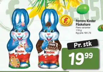 Fakta Tyskland Ferrero Kinder Påskehare tilbud