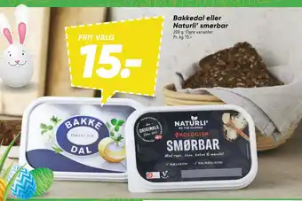 Bilka Bakkedal eller Naturli’ smørbar tilbud