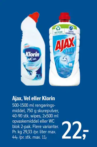 Føtex Ajax, Vel eller Klorin tilbud