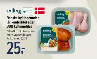 Føtex Danske kyllingeunderlår, -inderfilet eller BBQ kyllingefilet tilbud