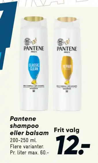 Bilka Pantene shampoo eller balsam tilbud