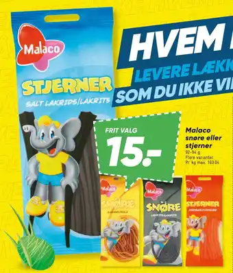 Bilka Malaco snøre eller stjerner tilbud
