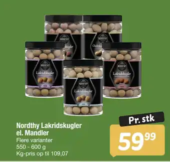 Fakta Tyskland Nordthy Lakridskugler el. Mandler tilbud