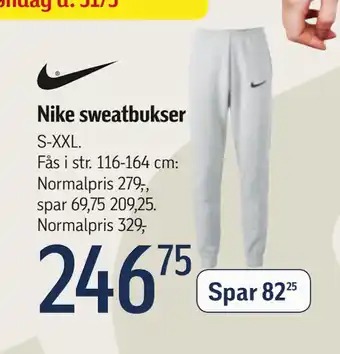 Føtex Nike sweatbukser tilbud