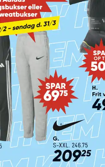 Bilka Nike sweatbukser tilbud