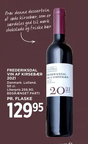 MENY FREDERIKSDAL VIN AF KIRSEBÆR 2021 tilbud