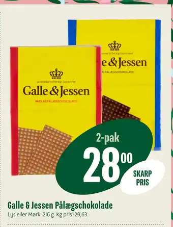 Galle & Jessen Pålægschokolade