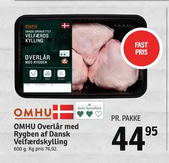 SPAR OMHU Overlår med Rygben af Dansk Velfærdskylling tilbud