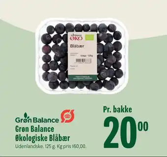 Min Købmand Grøn Balance Økologiske Blåbær tilbud