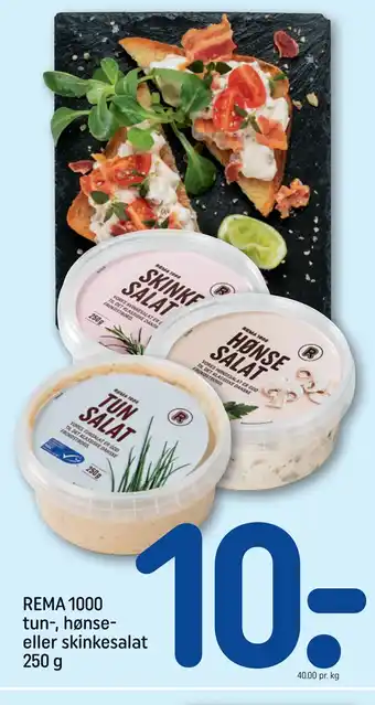 REMA 1000 REMA 1000 tun-, hønse- eller skinkesalat 250 g tilbud