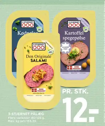 MENY 3-STJERNET PÅLÆG tilbud