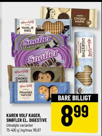 Løvbjerg KAREN VOLF KAGER, SNØFLER EL. DIGESTIVE tilbud
