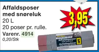 Harald Nyborg Affaldsposer med snøreluk tilbud