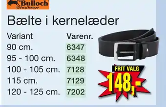 Harald Nyborg Bælte i kernelæder tilbud