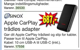 Harald Nyborg Apple CarPlay trådløs adapter tilbud