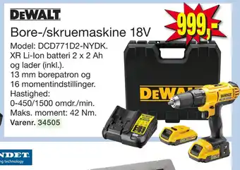 Harald Nyborg Bore-/skruemaskine 18V tilbud