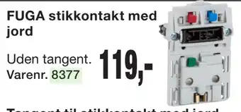Harald Nyborg FUGA stikkontakt med jord tilbud