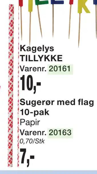 Harald Nyborg Sugerør med flag 10-pak tilbud