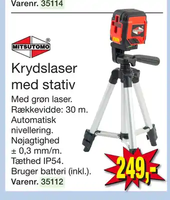 Harald Nyborg Krydslaser med stativ tilbud
