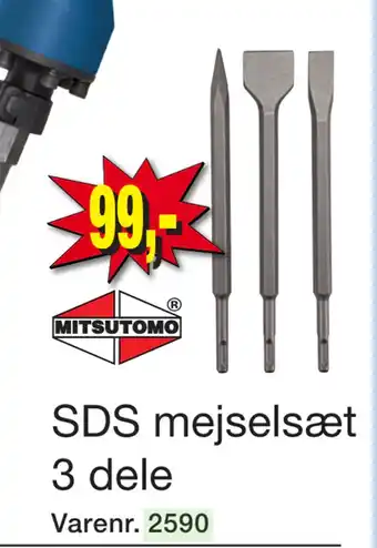 Harald Nyborg SDS mejselsæt 3 dele tilbud