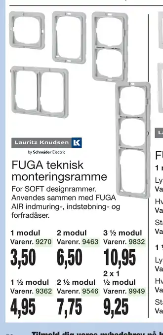 Harald Nyborg FUGA teknisk monteringsramme tilbud