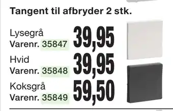 Harald Nyborg Tangent til afbryder 2 stk tilbud