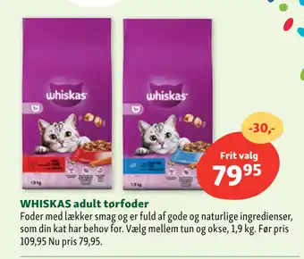Maxi Zoo WHISKAS adult tørfoder tilbud