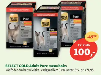 Maxi Zoo SELECT GOLD Adult Pure menuboks tilbud