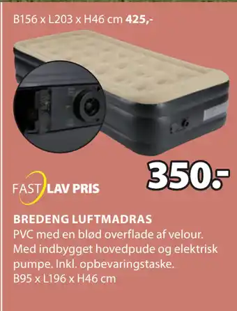 JYSK BREDENG LUFTMADRAS tilbud