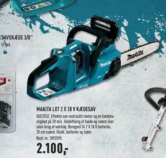 Johannes Fog MAKITA LXT 2 X 18 V KÆDESAV tilbud