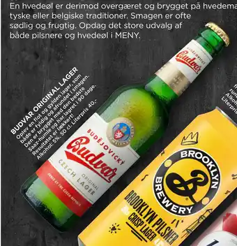 MENY BUDVAR ORIGINAL LAGER tilbud