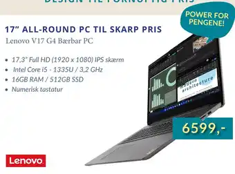 Lenovo V17 G4 Bærbar PC