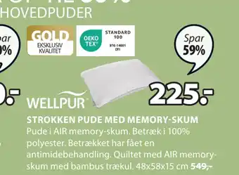 JYSK STROKKEN PUDE MED MEMORY-SKUM tilbud