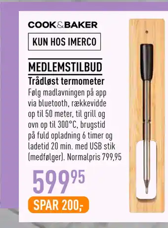 Imerco Trådløst termometer tilbud