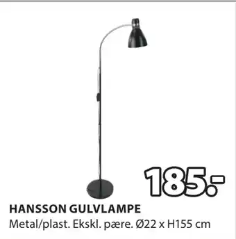 JYSK HANSSON GULVLAMPE tilbud