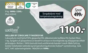 JYSK WELLBEE BY ZIBOCARE TYNGDEDYNE tilbud