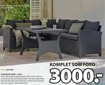 JYSK AGERMOSE BORD + SOFA tilbud