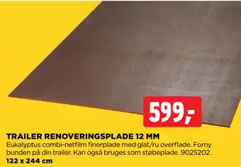 jem & fix TRAILER RENOVERINGSPLADE 12 MM tilbud