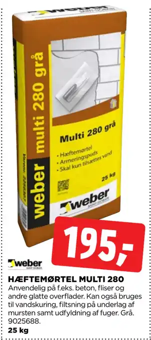 jem & fix HÆFTEMØRTEL MULTI 280 tilbud