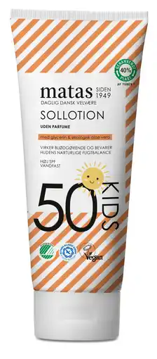 Matas Kids Sollotion SPF 50 Uden Parfume tilbud