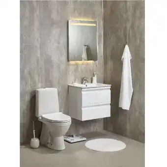 Bauhaus Camargue underskab m/lys, spejl, vask One Box 56 cm hvid HG tilbud