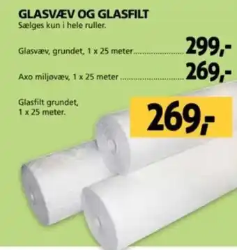 XL-BYG GLASVÆV OG GLASFILT tilbud