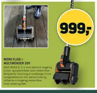 XL-BYG WORX FLISE-/ MULTIRENSER 20V tilbud
