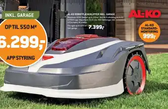 XL-BYG AL-KO ROBOTPLÆNEKLIPPER INKL. GARAGE tilbud