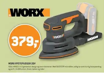 XL-BYG WORX RYSTEPUDSER 20V tilbud