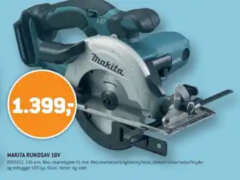 XL-BYG MAKITA RUNDSAV 18V tilbud
